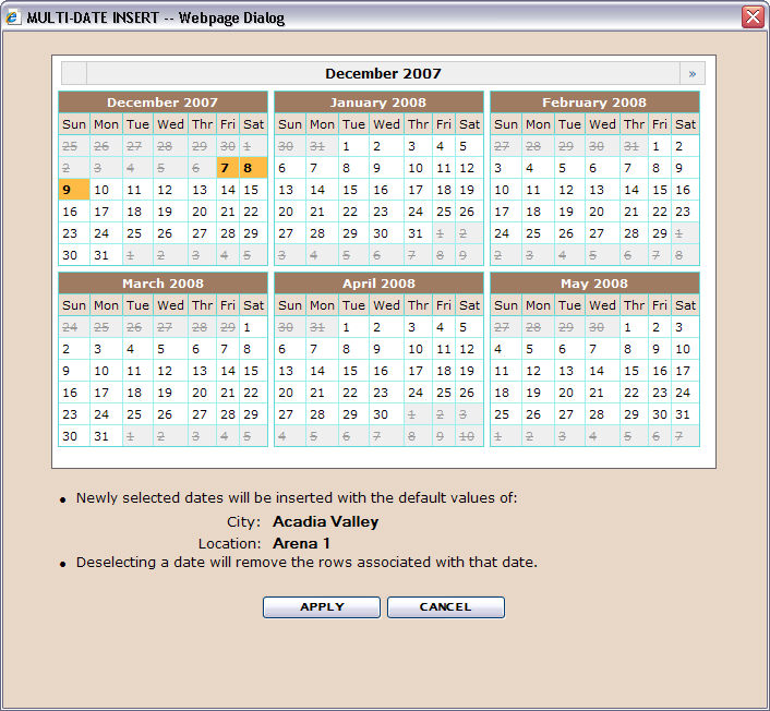 Draw Dates and Location